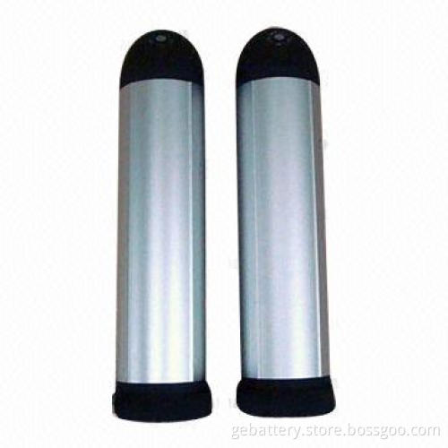 Bottle Style 36V 10Ah Electric Bike Battery Pack, 2A Standard Charging Current